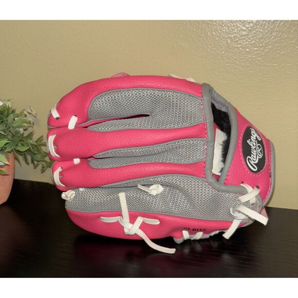 Rawlings PL90PSM Pink/ Gray Baseball Softball Glove Youth Players Series RHT - Picture 1 of 9